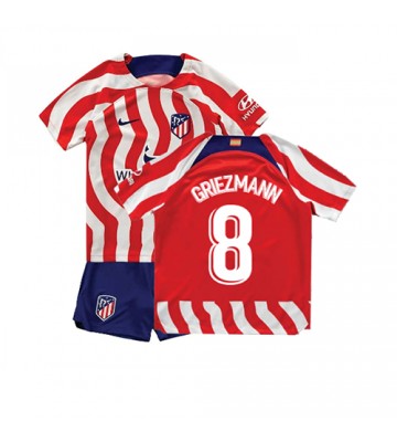 Atletico Madrid Antoine Griezmann #8 babykläder Hemmatröja barn 2022-23 Korta ärmar (+ Korta byxor)